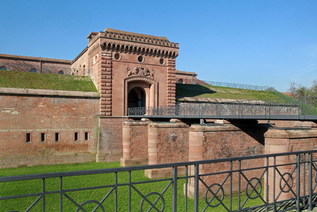 White Burger Gate in Germersheimの写真素材