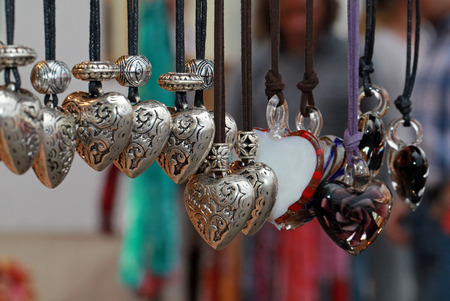 Heart shaped pendantの写真素材