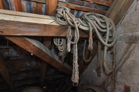 old rope in an attic