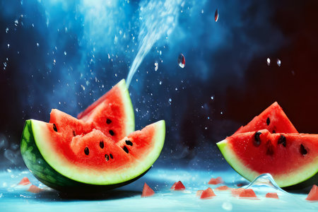 watermelon, generated by artificial intelligenceの素材