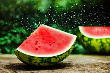 watermelon, generated by artificial intelligenceの素材