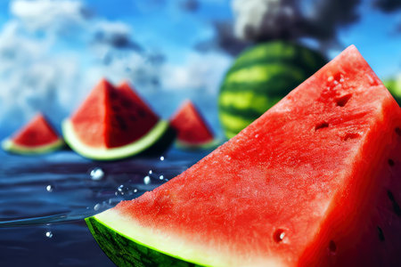watermelon, generated by artificial intelligenceの素材