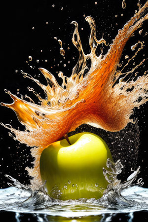 apple, generated by artificial intelligenceの素材