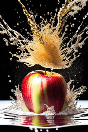 apple, generated by artificial intelligenceの素材