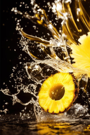 pineapple, generated by artificial intelligenceの素材