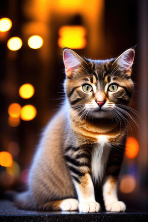 cute cat, generated by artificial intelligenceの素材