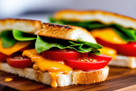 sandwich, generated by artificial intelligenceの素材