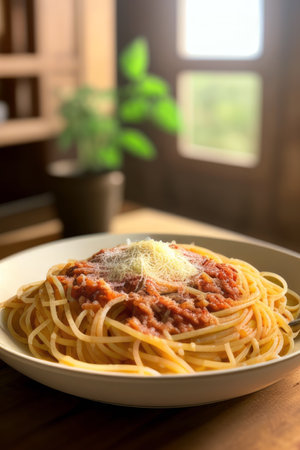Spaghetti Bolognese, generated by artificial intelligenceの素材