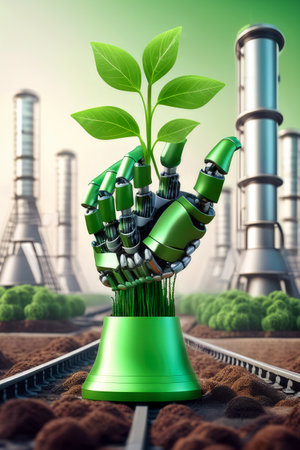 Robotics in agriculture generated by artificial intelligenceの素材