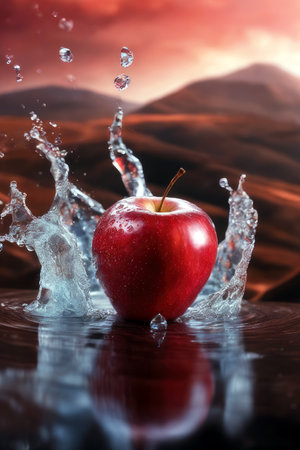 apple, generated by artificial intelligenceの素材