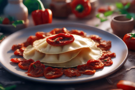 ravioli, generated by artificial intelligenceの素材