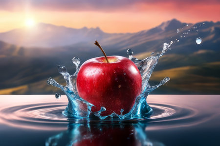 apple, generated by artificial intelligenceの素材