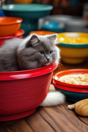 cute cat, generated by artificial intelligenceの素材