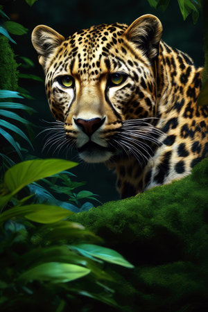 Leopard generated by artificial intelligenceの素材