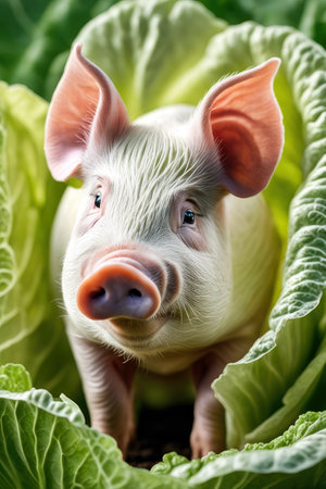 piglet, generated by artificial intelligenceの素材