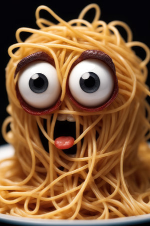 spaghetti monster, generated by artificial intelligenceの素材