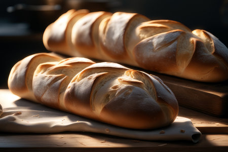 baguette, generated by artificial intelligenceの素材