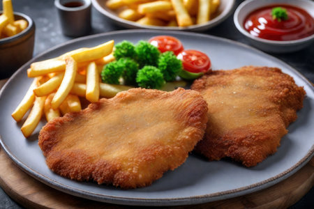 schnitzel, generated by artificial intelligenceの素材