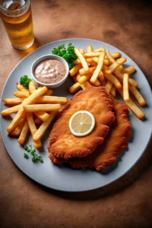schnitzel, generated by artificial intelligenceの素材