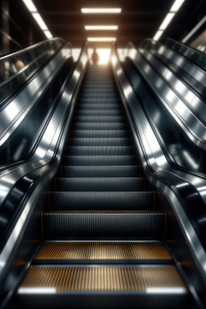 escalator, generated by artificial intelligenceの素材
