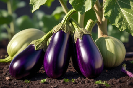 eggplant, generated by artificial intelligenceの素材