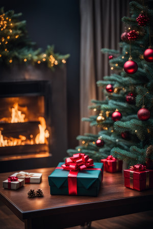 Christmas decoration, generated by artificial intelligenceの素材