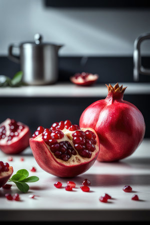 pomegranate, generated by artificial intelligenceの素材