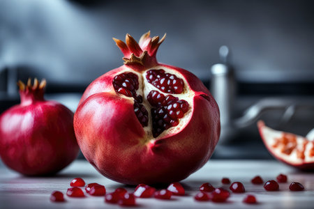 pomegranate, generated by artificial intelligenceの素材