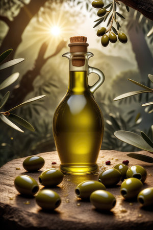 olive oil, generated by artificial intelligenceの素材