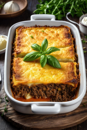 moussaka, generated by artificial intelligenceの素材