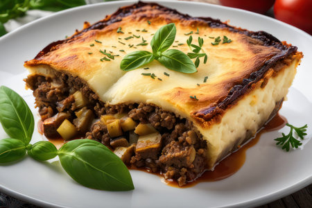 moussaka, generated by artificial intelligenceの素材