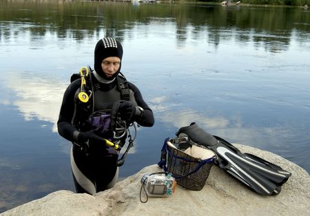 Diving in scandinaviaの写真素材