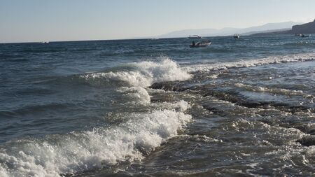 Stoes beach in Rgodes, Greeceの写真素材
