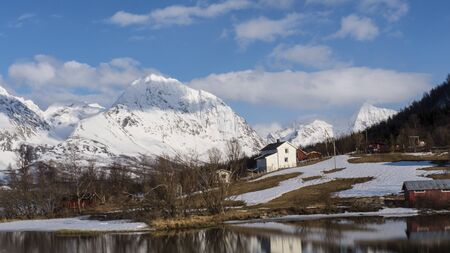 Village in the north of Norwayの写真素材