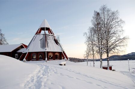 Chirch in winterの写真素材