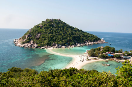 Spectacular view of panorama koh nang yuan in thailandの写真素材