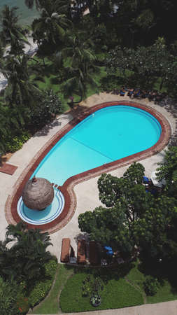 Turquoise pool in thailand, view above