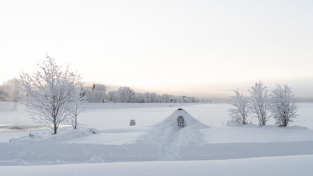 Christmas view in Arjeplog