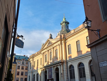 Nobel Prize Museum on Gamla Stan in Stockholmの写真素材