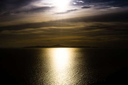 Clouds lit by sunset