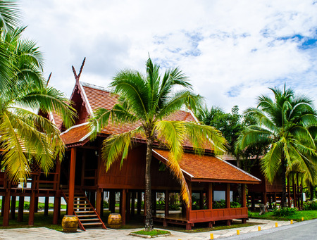 Traditional Northern Thai houseの写真素材