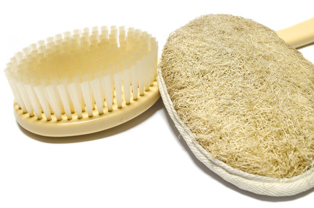 Long handled brush and hand held scrubbers