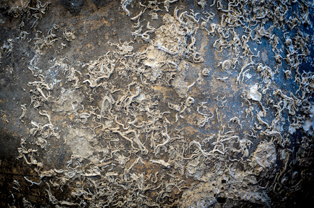 Close up of surface of old jar