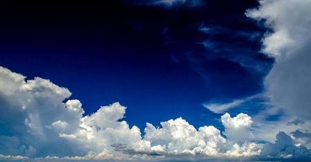 View of cloud formation in blue sky