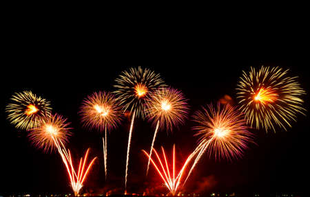 Explosion of fireworks at Christmas and New Year display