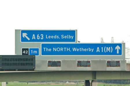 Motorway Overhead Signの写真素材