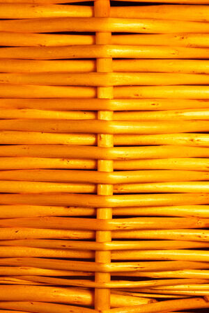 Close up of rattan wicker basketの写真素材