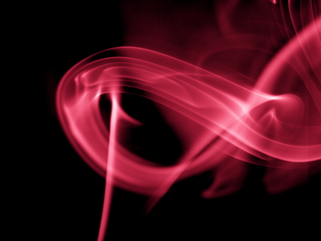 A light pink smoke trailの写真素材