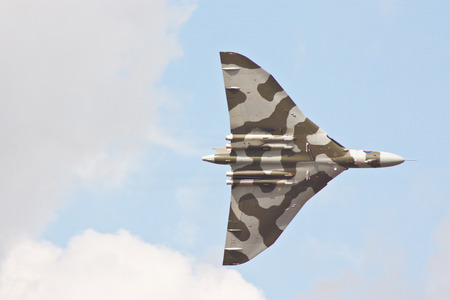 A bottomside view of the world famous Vulcan Bomberのeditorial素材