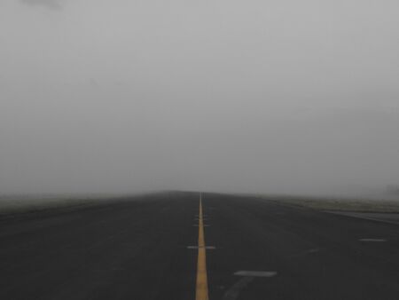 Taxiway Fogの写真素材